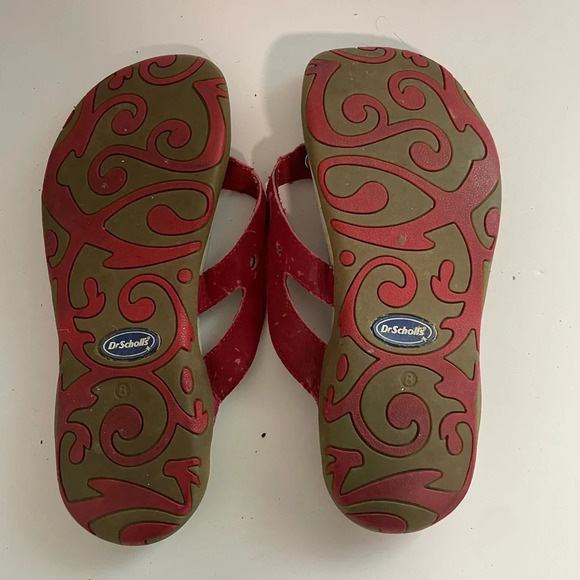 Dr. Scholl’s Women’s Red Sandals / Flip Flops - Size 8 - Picture 6 of 7